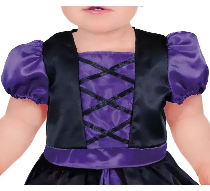 Disfraz de Bruja Misteriosa púrpura para niña y bebé