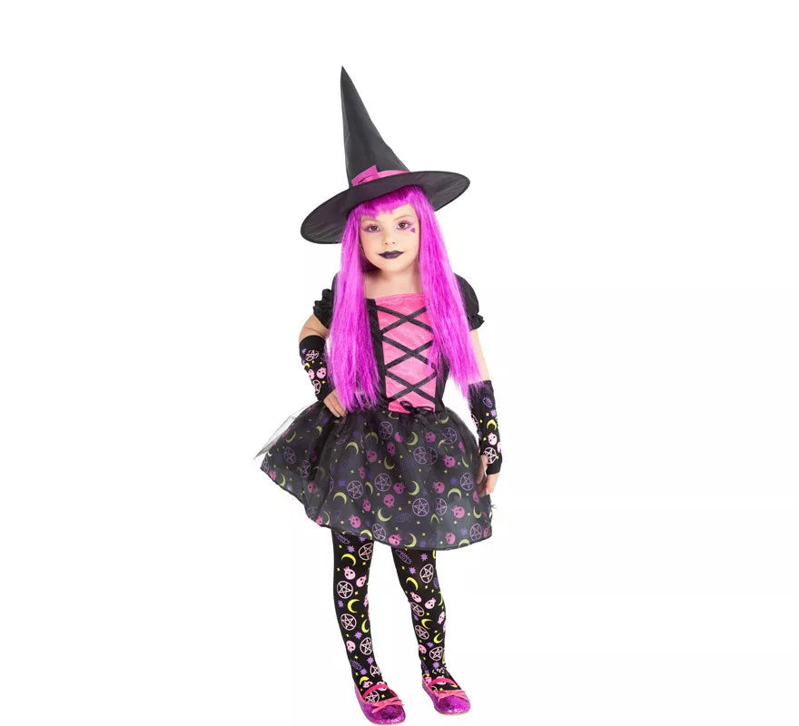 Translation missing: pt-PT.Disfraz de Bruja Moonlight Rosa para niña