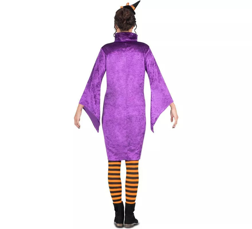 Translation missing: pt-PT.Disfraz de Bruja morada con Calabaza para mujer embarazada