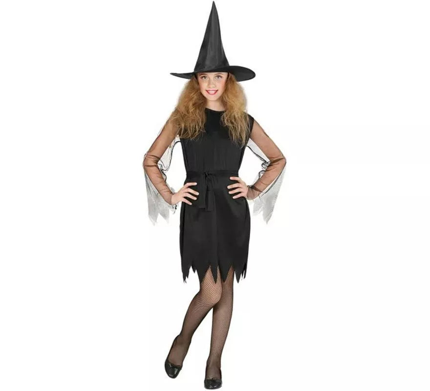 Translation missing: pt-PT.Disfraz de Bruja negro para niña