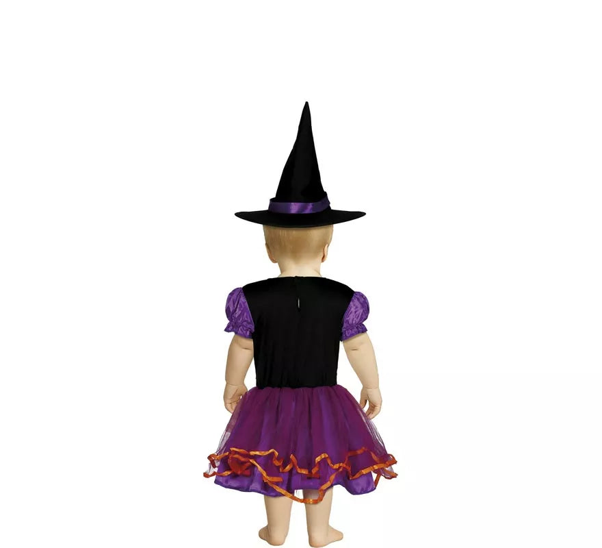 Translation missing: pt-PT.Disfraz de Bruja púrpura y naranja para niña y bebé