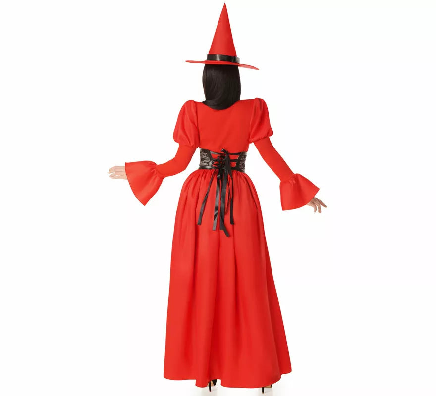 Translation missing: pt-PT.Disfraz de Bruja rojo con Corset para mujer