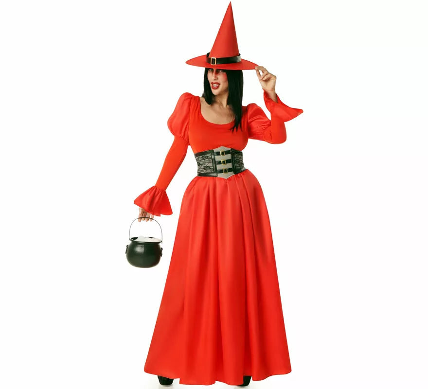 Translation missing: pt-PT.Disfraz de Bruja rojo con Corset para mujer