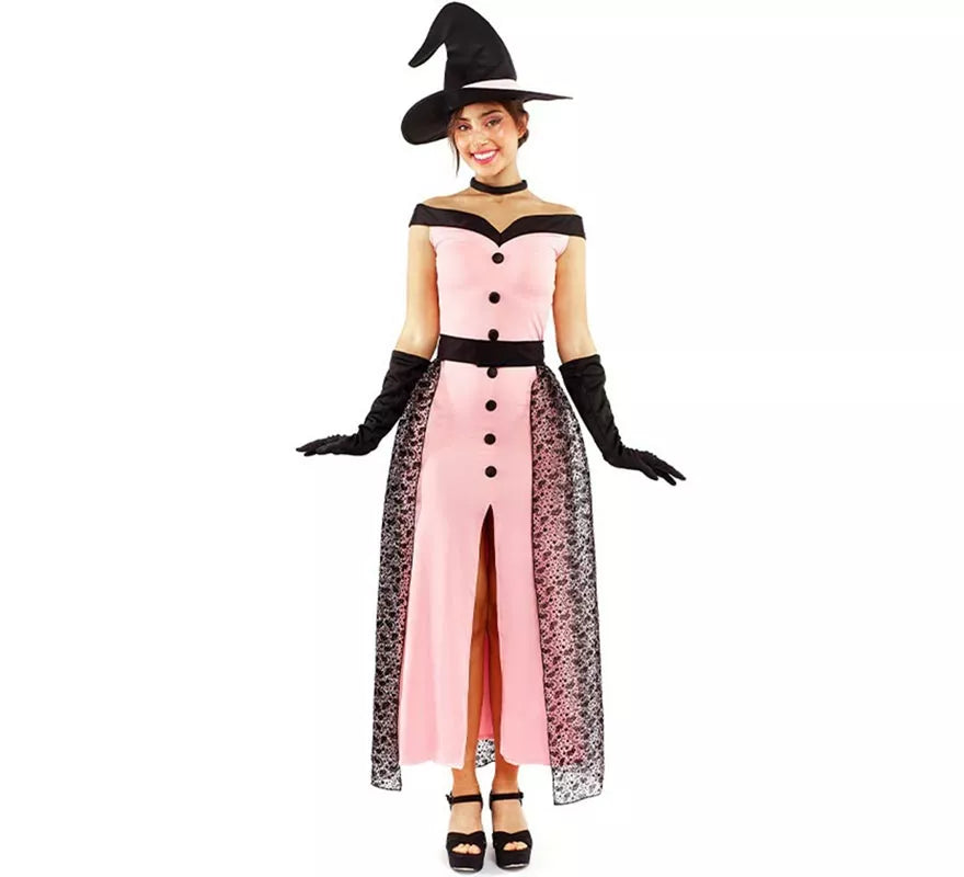 Translation missing: pt-PT.Disfraz de Bruja Rosa Vintage para mujer
