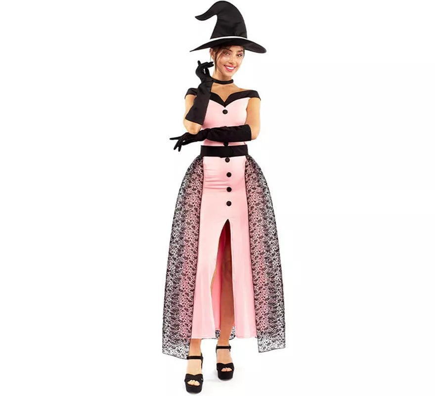 Translation missing: pt-PT.Disfraz de Bruja Rosa Vintage para mujer