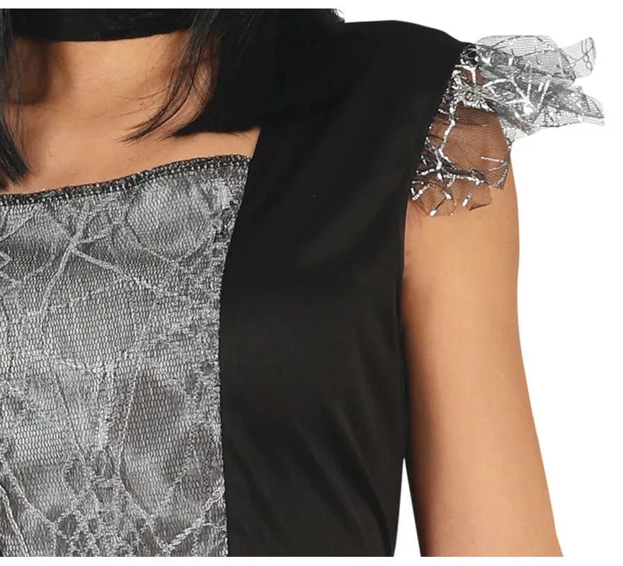 Translation missing: pt-PT.Disfraz de Bruja Spiderweb plateada para mujer