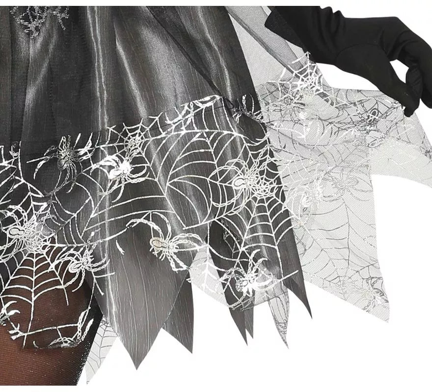Translation missing: pt-PT.Disfraz de Bruja Spiderweb plateada para mujer