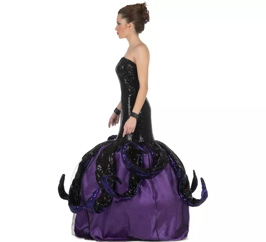 Translation missing: pt-PT.Disfraz de Bruja Villana del Mar morado para mujer