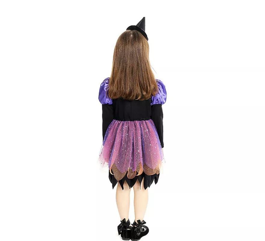 Translation missing: pt-PT.Disfraz de Brujita morada con diadema para bebé y niña