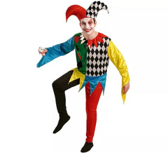 Fato de Bobo da corte medieval para homem
