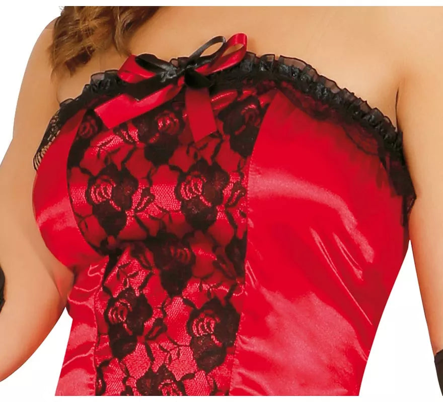 Translation missing: pt-PT.Disfraz de Burlesque Can-can rojo para mujer