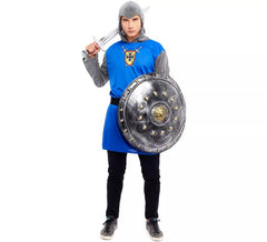 Fato de Cavaleiro Azul Medieval Masculino