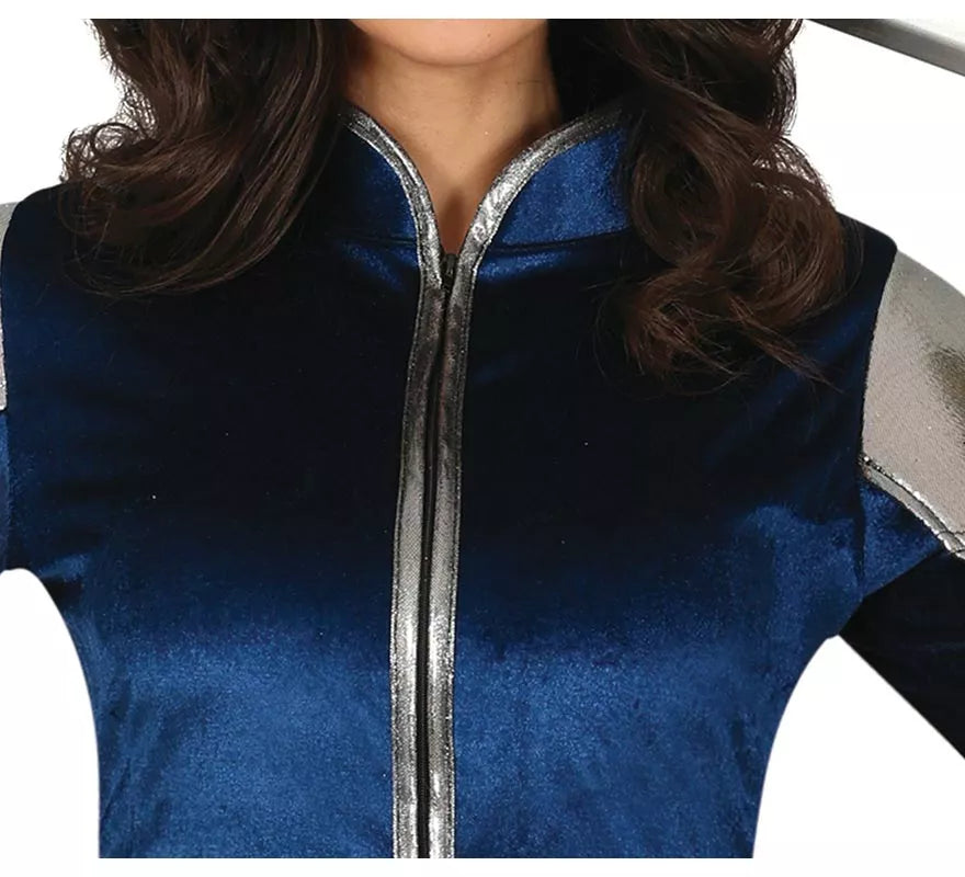 Translation missing: pt-PT.Disfraz de Guerrera Medieval azul y plateado para mujer