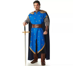 Fato de Cavaleiro Medieval Azul para Homem