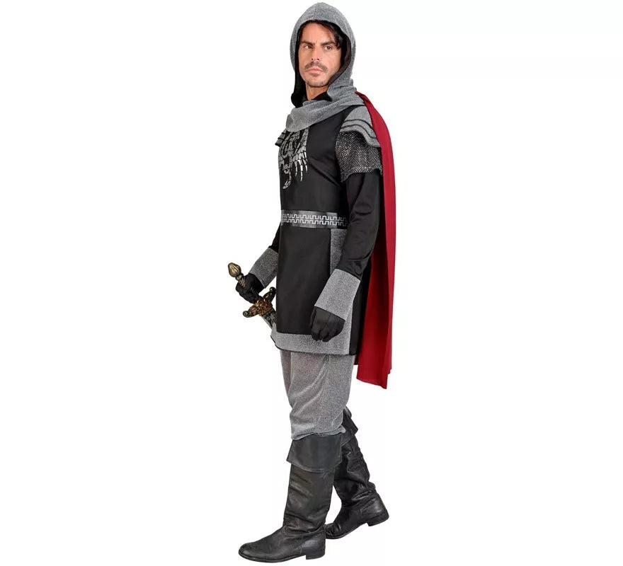 Translation missing: pt-PT.Disfraz de Caballero Medieval Oscuro para hombre