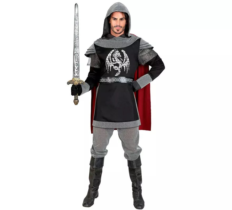 Translation missing: pt-PT.Disfraz de Caballero Medieval Oscuro para hombre