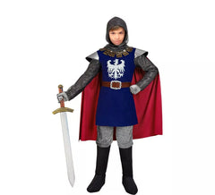 Fato de cavaleiro nobre medieval para menino