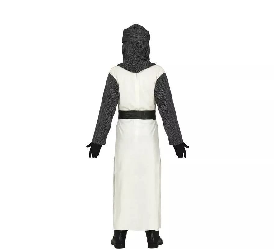 Disfraz de Caballero Templario Blanco para niño