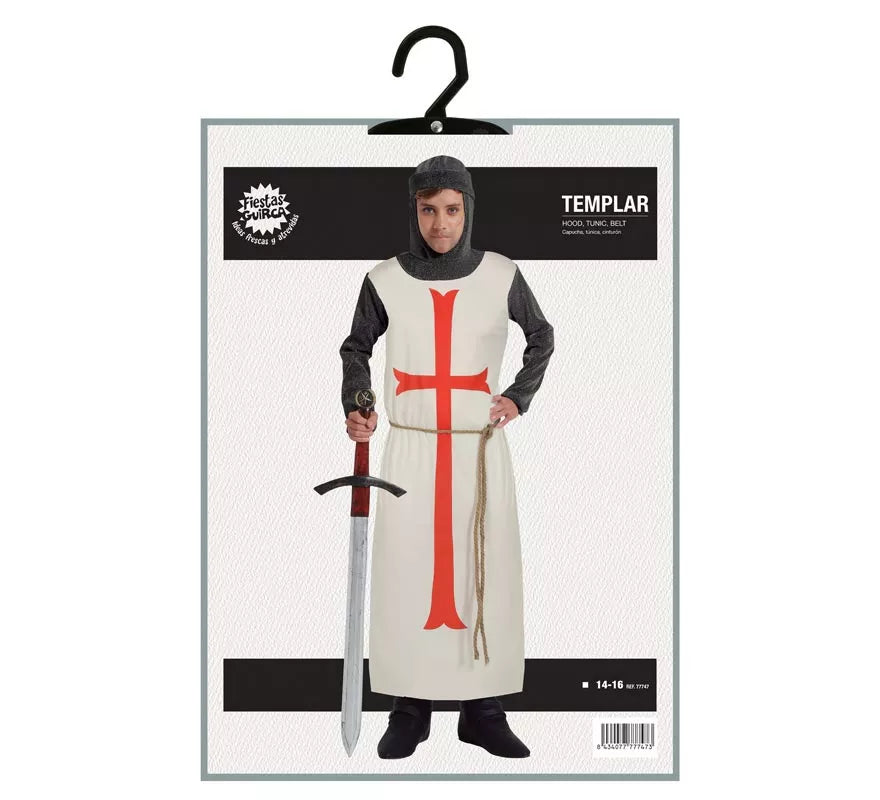 Translation missing: pt-PT.Disfraz de Caballero Templario Blanco para niño