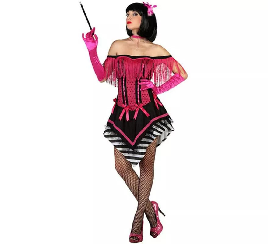 Translation missing: pt-PT.Disfraz de Cabaretera fucsia para mujer