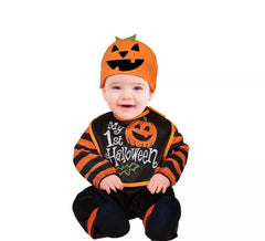 Primeira Fato de abóbora de Halloween para bebê