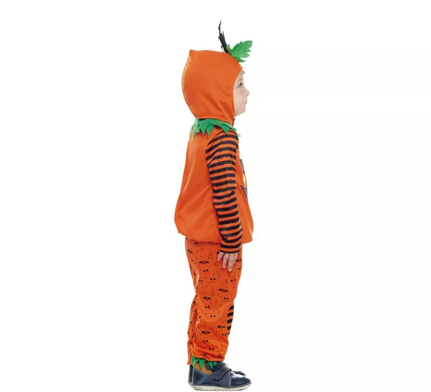 Translation missing: pt-PT.Disfraz de Calabaza a rayas con gorro para bebé y niños