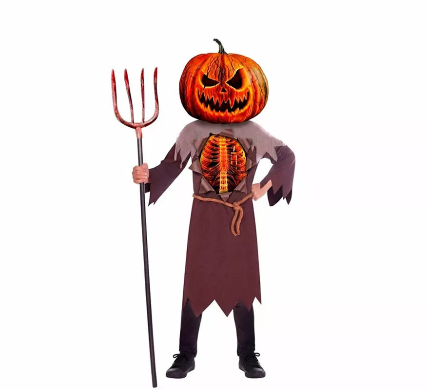 Translation missing: pt-PT.Disfraz de Calabaza Aterradora con Máscara para niños