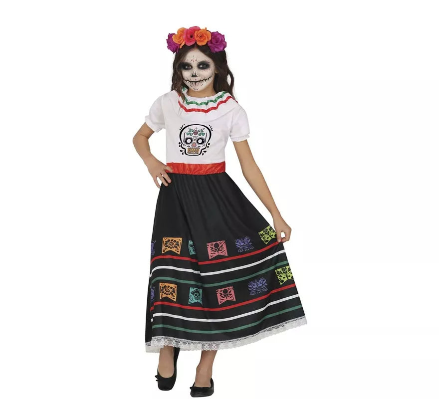 Translation missing: pt-PT.Disfraz de Calavera Catrina para niña
