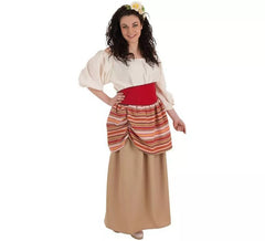 Fato de camponês Carlota Medieval para mulher