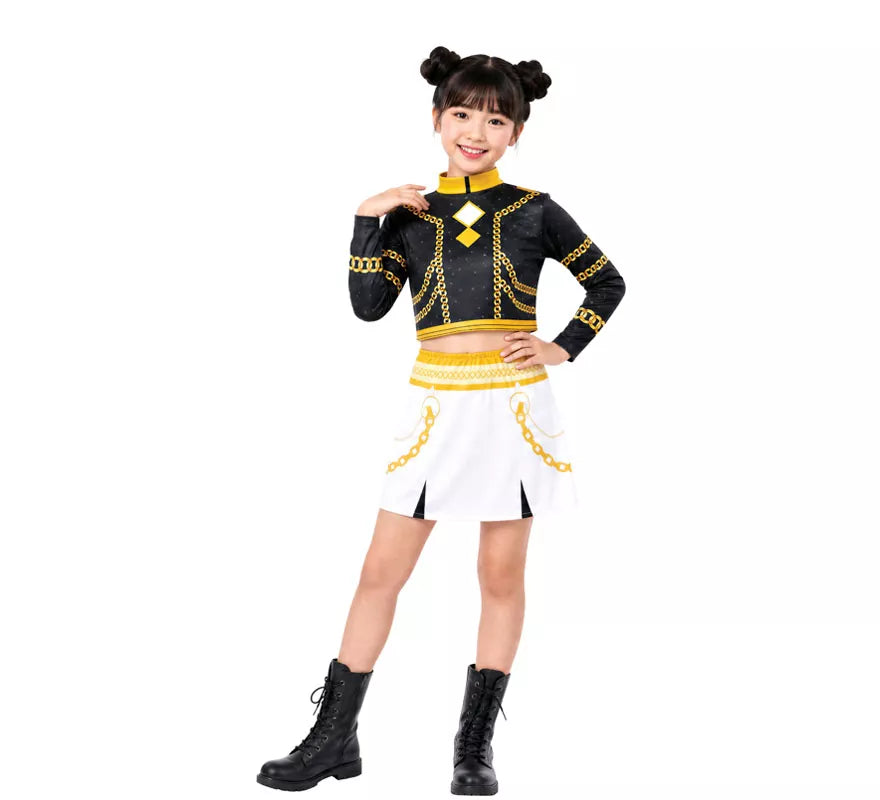 Disfraz de Cantante K-Pop Star Silver Lite para niña