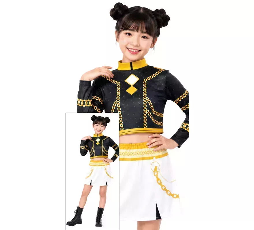 Translation missing: pt-PT.Disfraz de Cantante K-Pop Star Silver Lite para niña