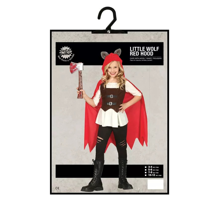 Translation missing: pt-PT.Disfraz de Caperucita Roja Cazadora de Lobos para niña