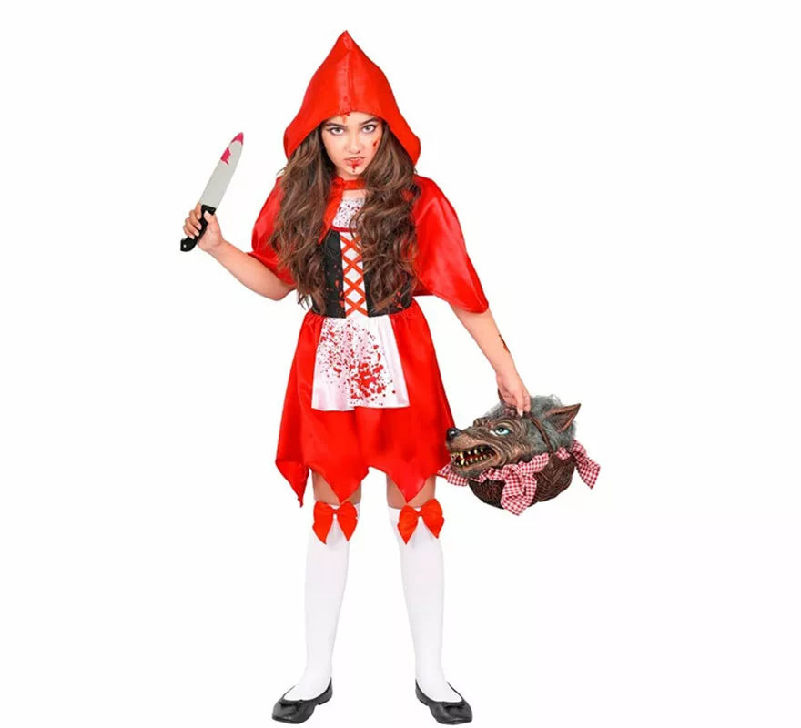 Translation missing: pt-PT.Disfraz de Caperucita Zombie para niña