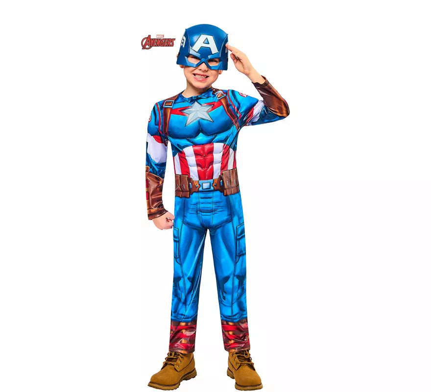 Translation missing: pt-PT.Disfraz de Capitán América de Mono Enterizo para niño