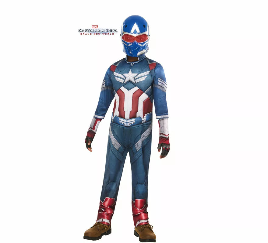 Translation missing: pt-PT.Disfraz de Capitán América Deluxe para niño
