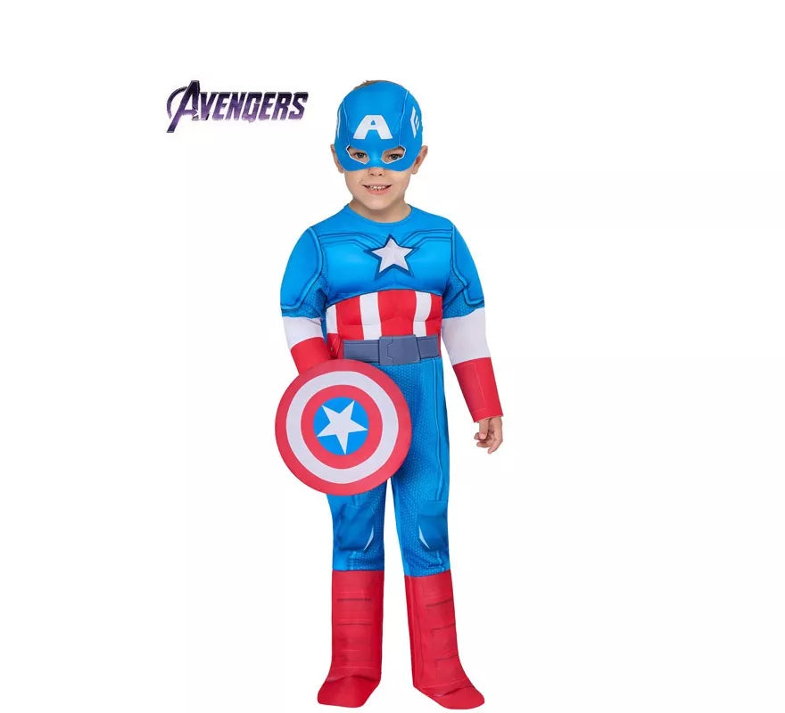 Translation missing: pt-PT.Disfraz de Capitán América Deluxe para niño