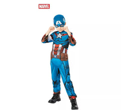 Fato de Capitão América Green Col para menino