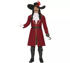 Fato masculina de capitão pirata corsário