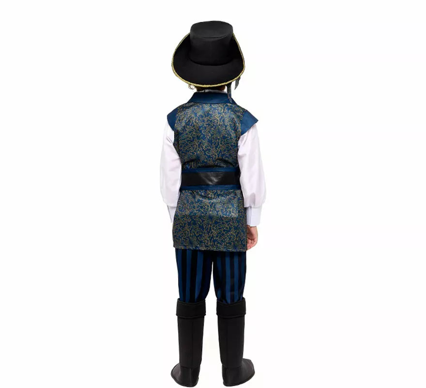 Translation missing: pt-PT.Disfraz de Capitán Pirata azul para niño