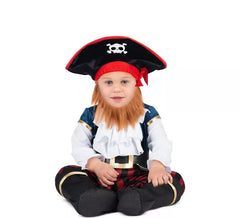 Fantasia de capitão pirata para bebê e criança pequena