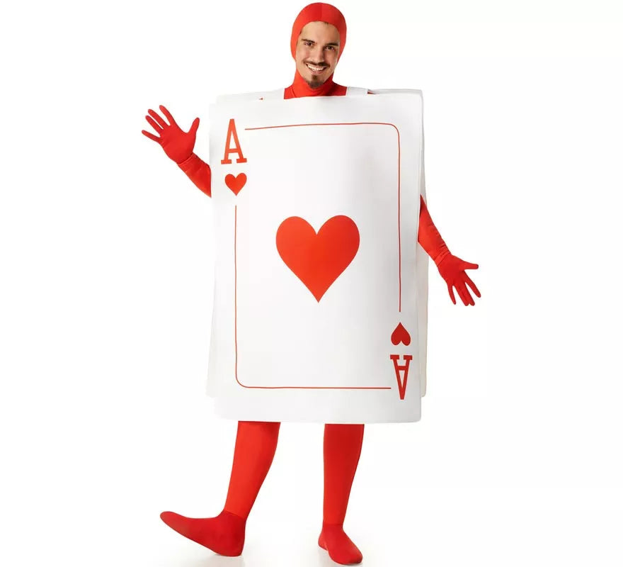 Translation missing: pt-PT.Disfraz de Carta As de Corazones para adultos