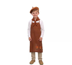 Fato de vendedor de castanhas castanho para menino