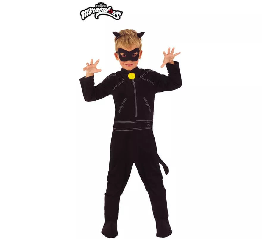 Translation missing: pt-PT.Disfraz de Cat Noir Clásico de Miraculous Ladybug para niño