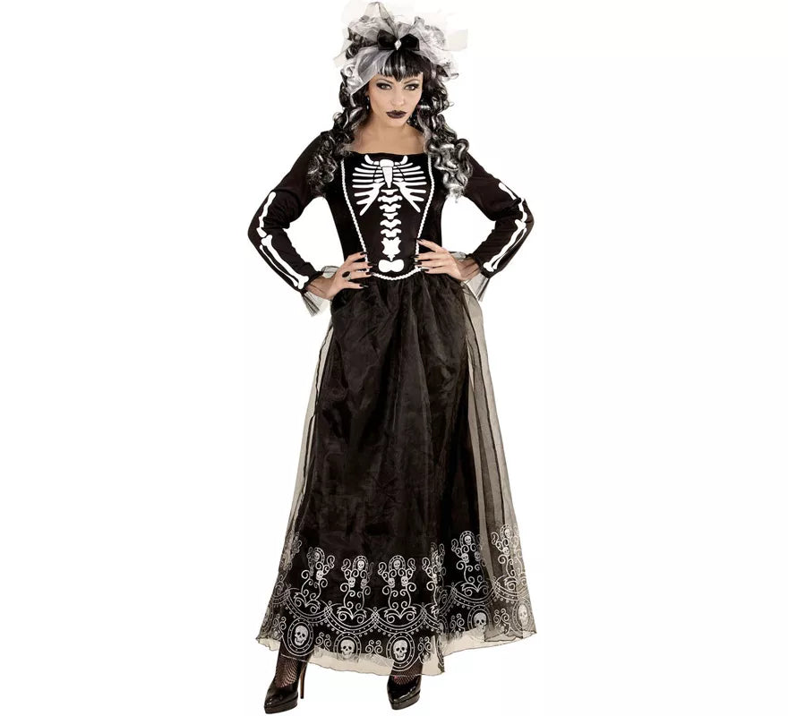 Translation missing: pt-PT.Disfraz de Catrina Blanco y Negro para mujer