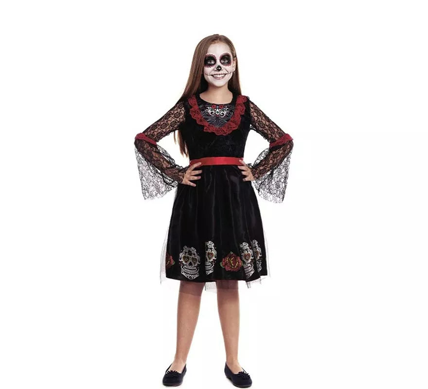 Disfraz de Catrina Calaveras para niña
