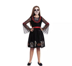 Fato de Catrina Calaveras para menina