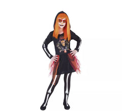 Fato de Catrina Day of the Dead para menina