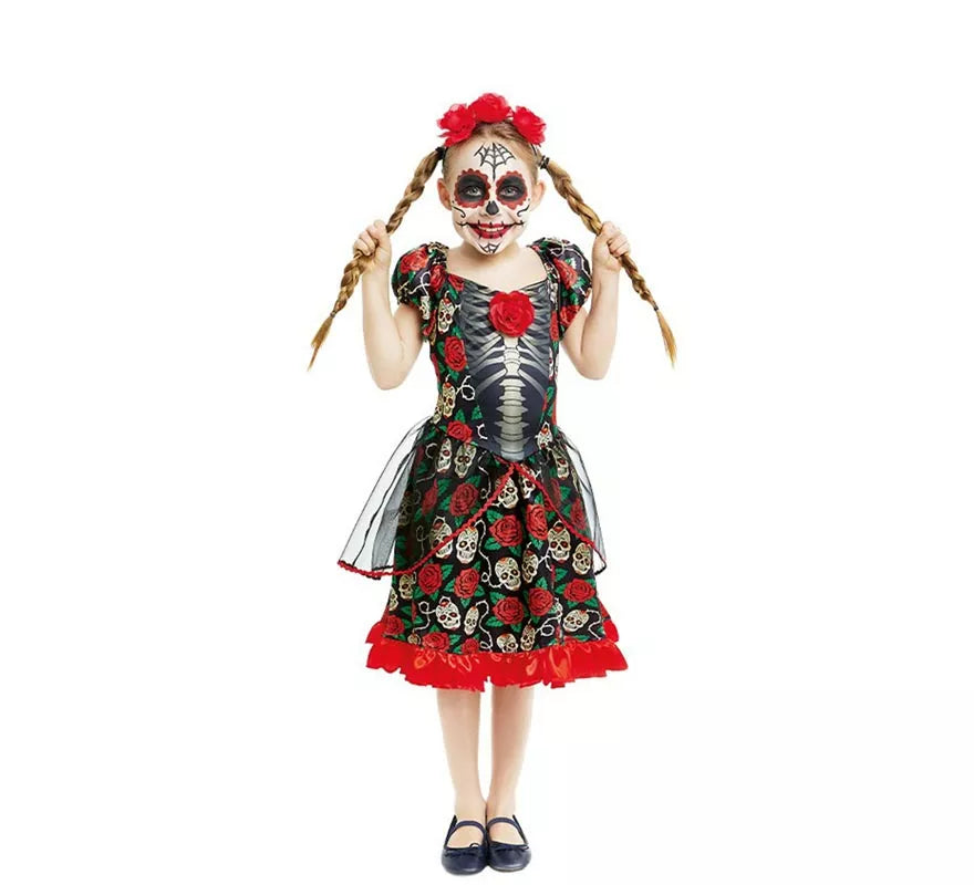 Translation missing: pt-PT.Disfraz de Catrina Día de los Muertos para niña