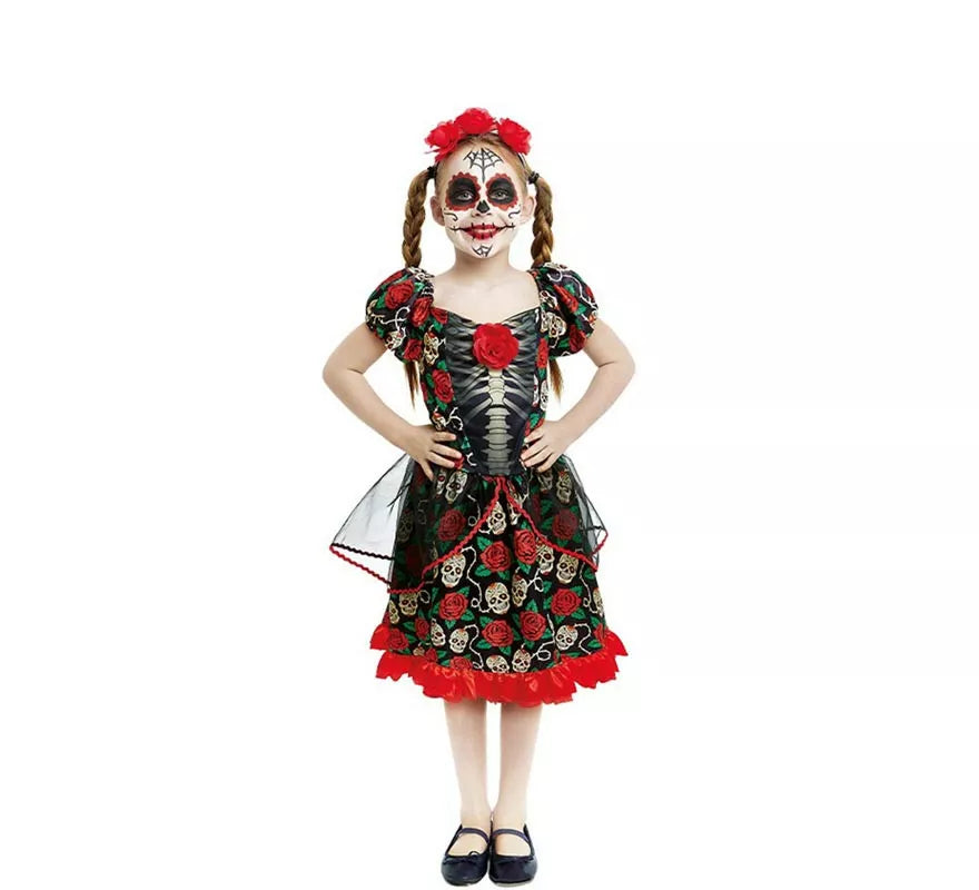 Translation missing: pt-PT.Disfraz de Catrina Día de los Muertos para niña