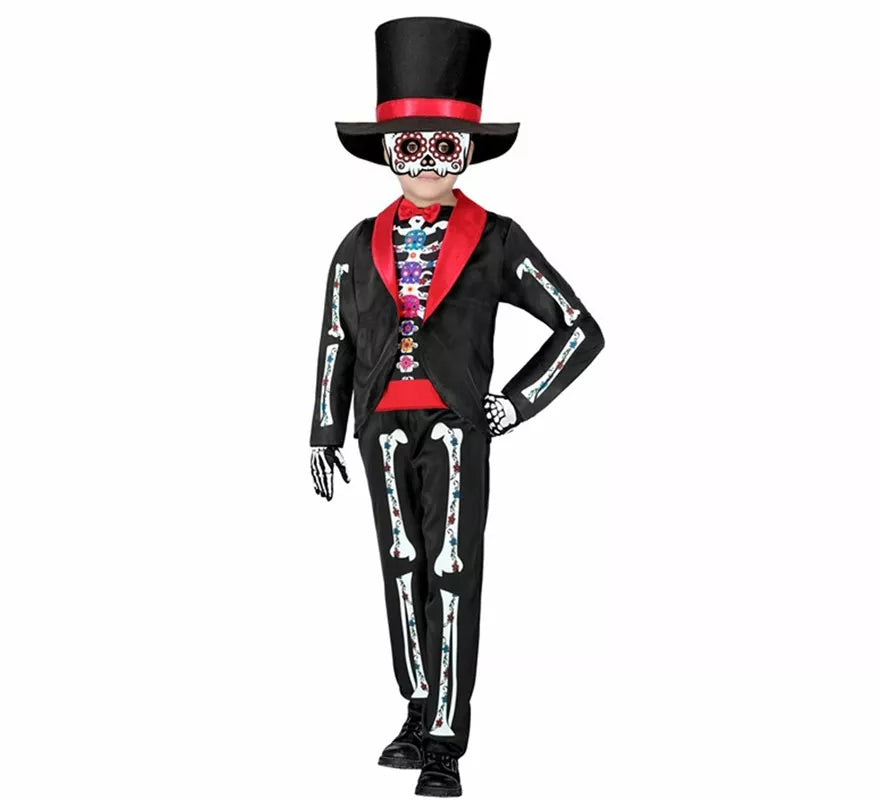 Translation missing: pt-PT.Disfraz de Catrina Día de los Muertos para niño